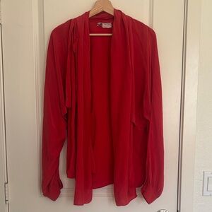 Gucci Red Silk Blouse